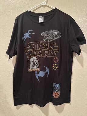 NWT Freeze NY Disney Star Wars Graphic Embroidery Tee Vader Millennium Falcon XL